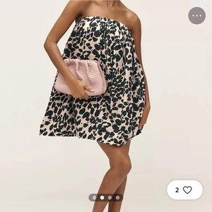 Maeve Strapless Patterned Strapless Mini Dress